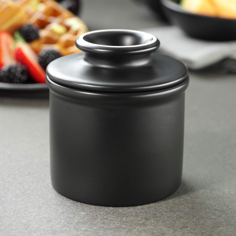Butter Bell - The Original Butter Bell Crock by L. Tremain, a Countertop French Ceramic Butter Dish Keeper for Spreadable Butter, French Ceramic Butter Dish Keeper, Specialty (Matte Black) - Image 3